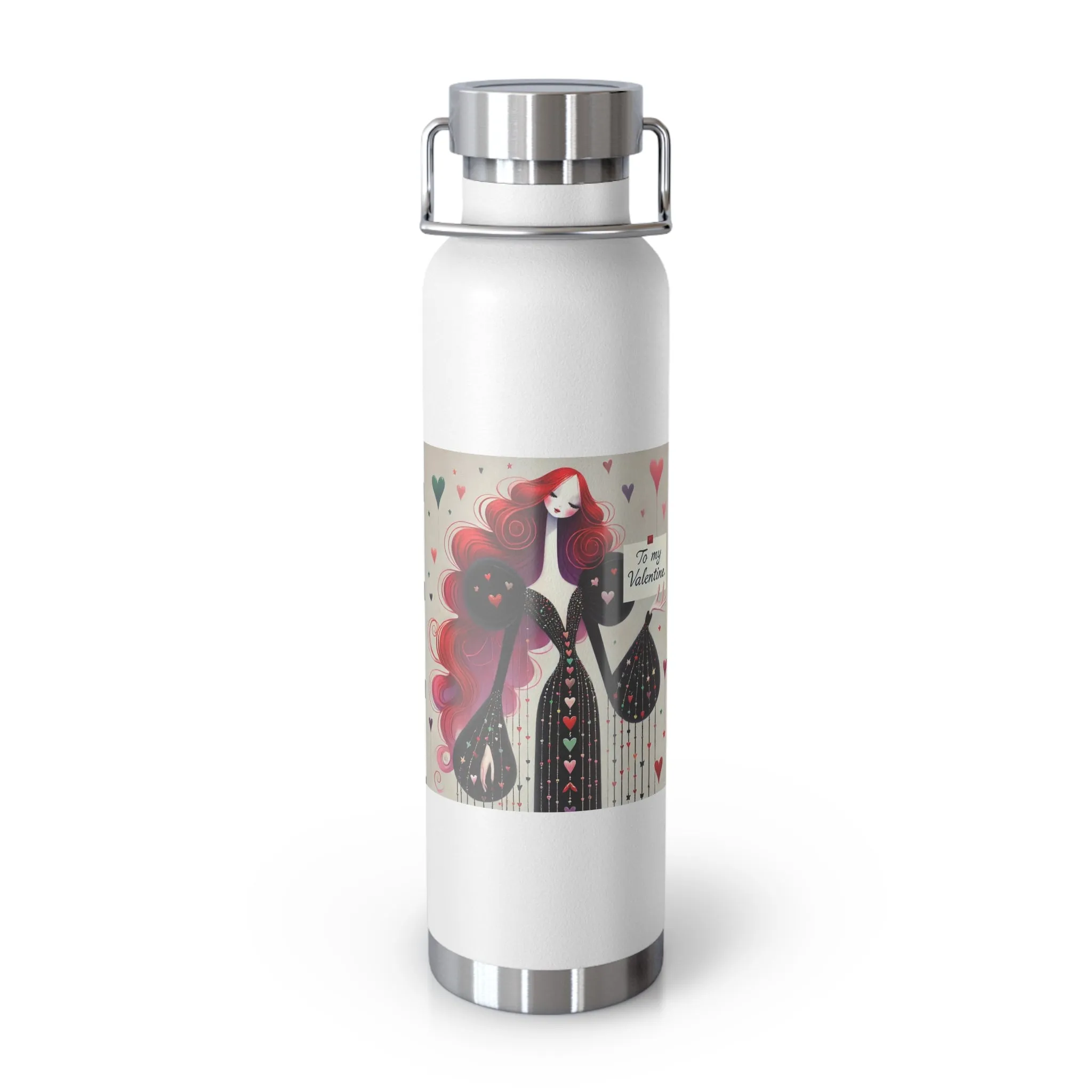 To My Valentine Copper Vacuum Insulated Bottle, 22oz
