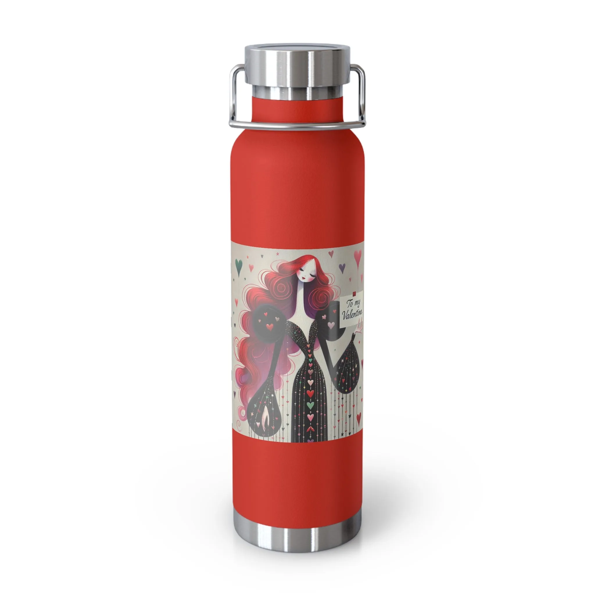 To My Valentine Copper Vacuum Insulated Bottle, 22oz
