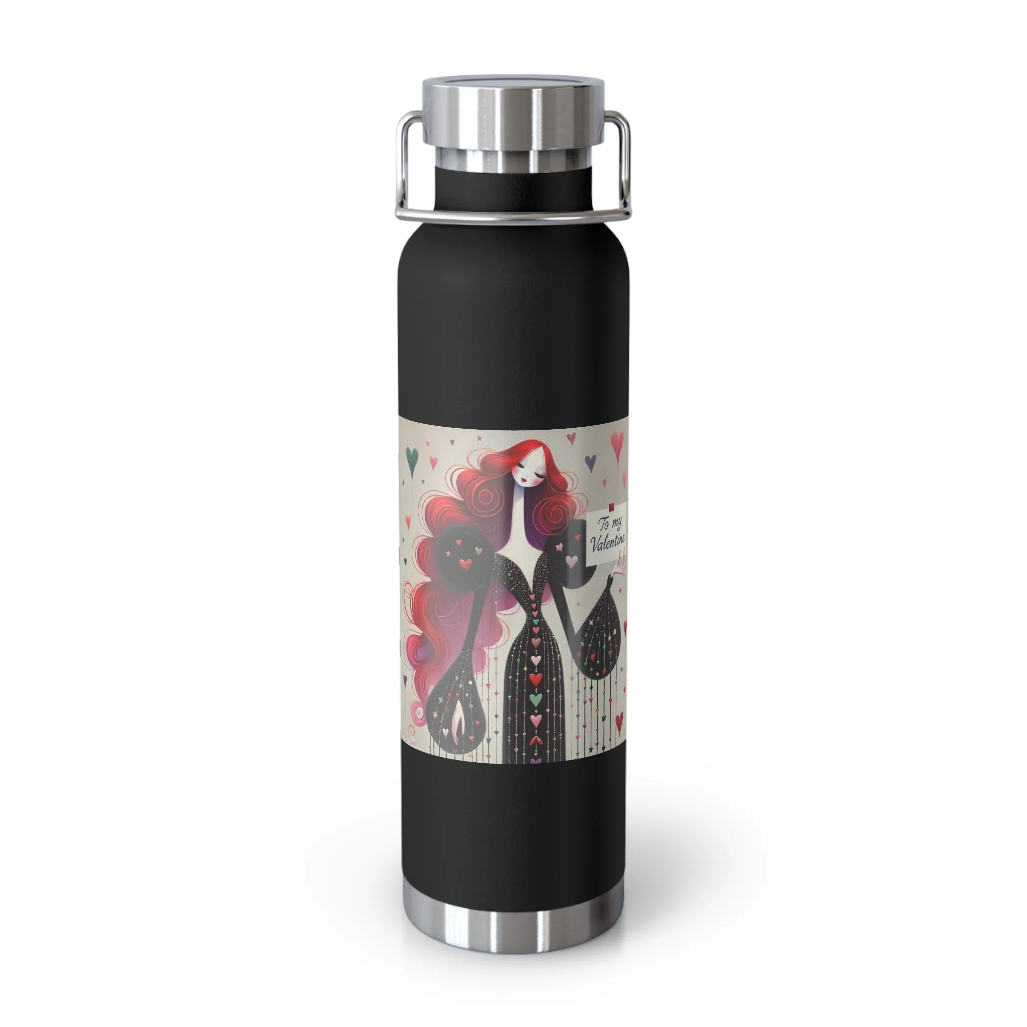 To My Valentine Copper Vacuum Insulated Bottle, 22oz