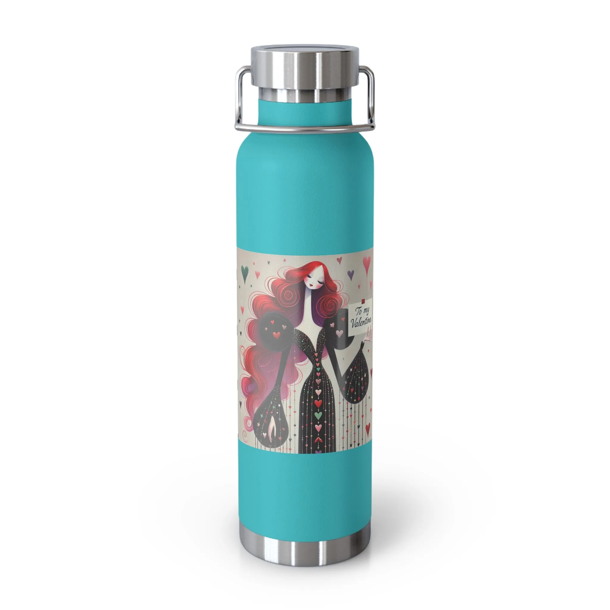 To My Valentine Copper Vacuum Insulated Bottle, 22oz