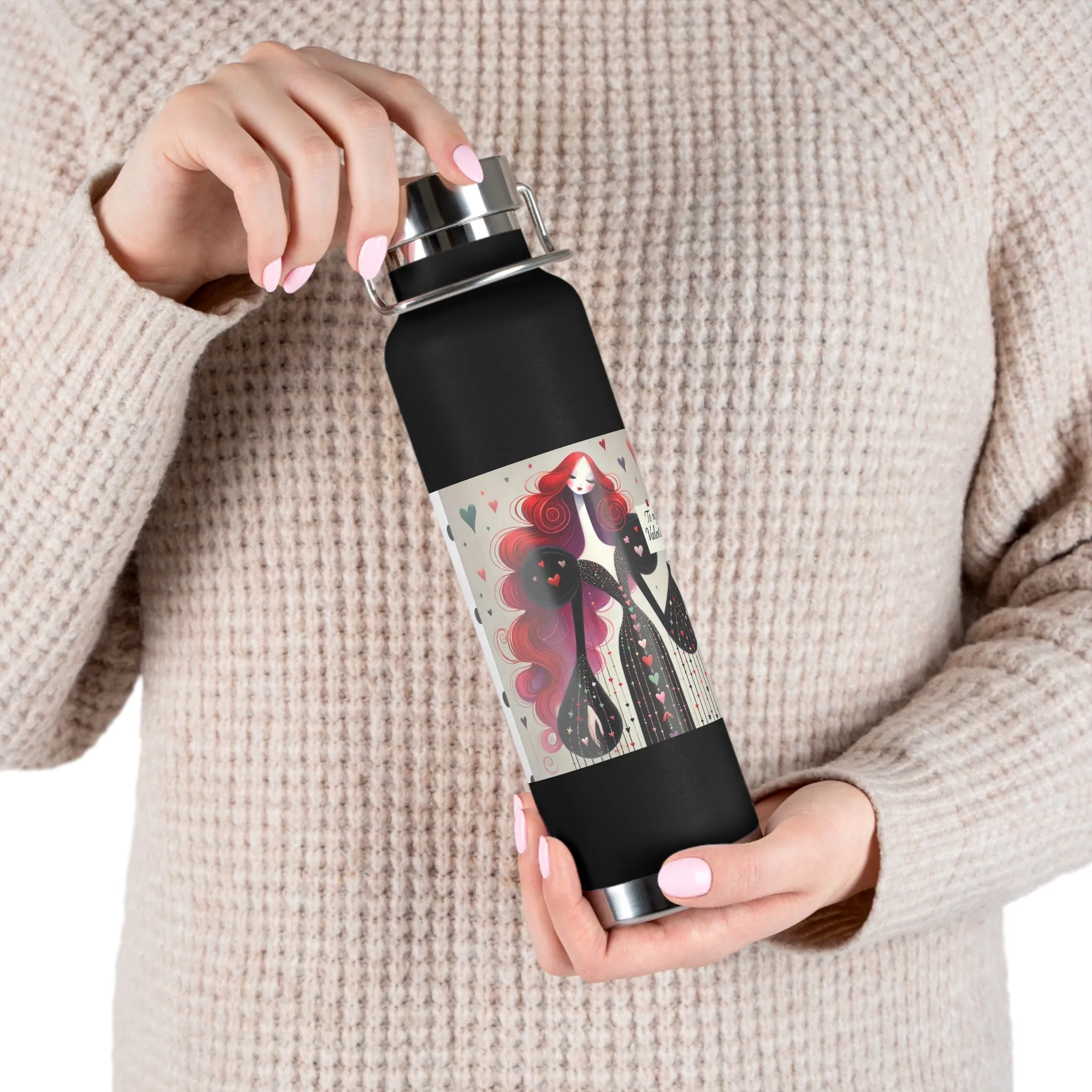 To My Valentine Copper Vacuum Insulated Bottle, 22oz