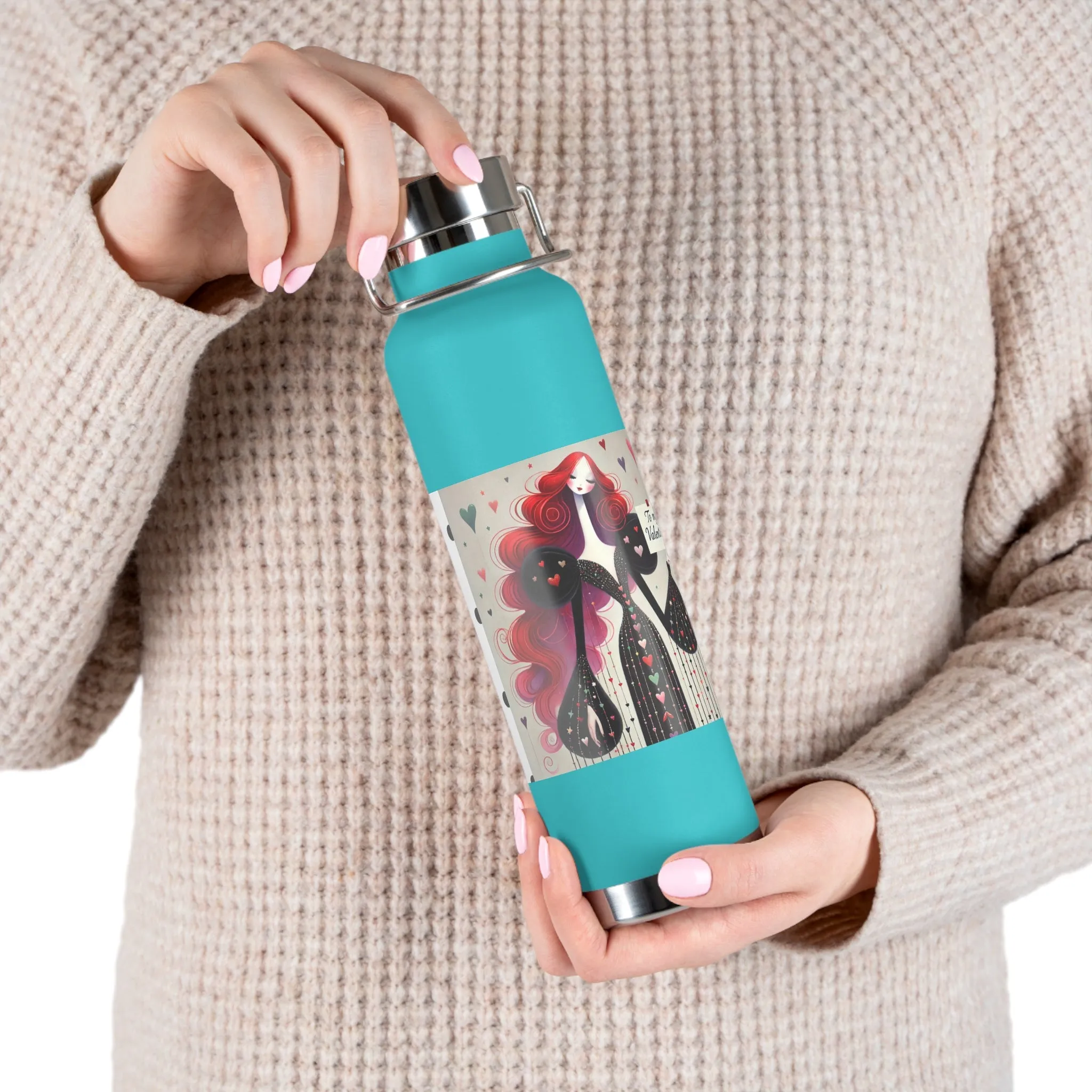 To My Valentine Copper Vacuum Insulated Bottle, 22oz
