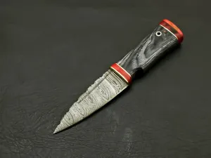 Top Exquisite Craftsmanship Beautiful Handmade Damascus Serrated edge Scottish Dirk Knife Leather Sheath Collectible Piece