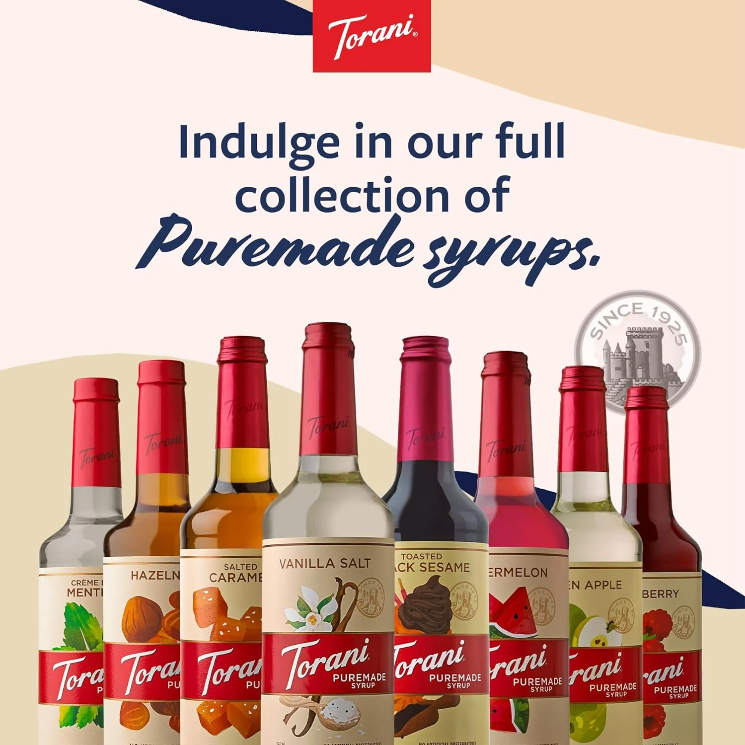 Torani Puremade Syrup, Blackberry Flavoring for Iced Tea, Lemonade, Sodas, and Cocktails, Pump Included, 25.4 Oz