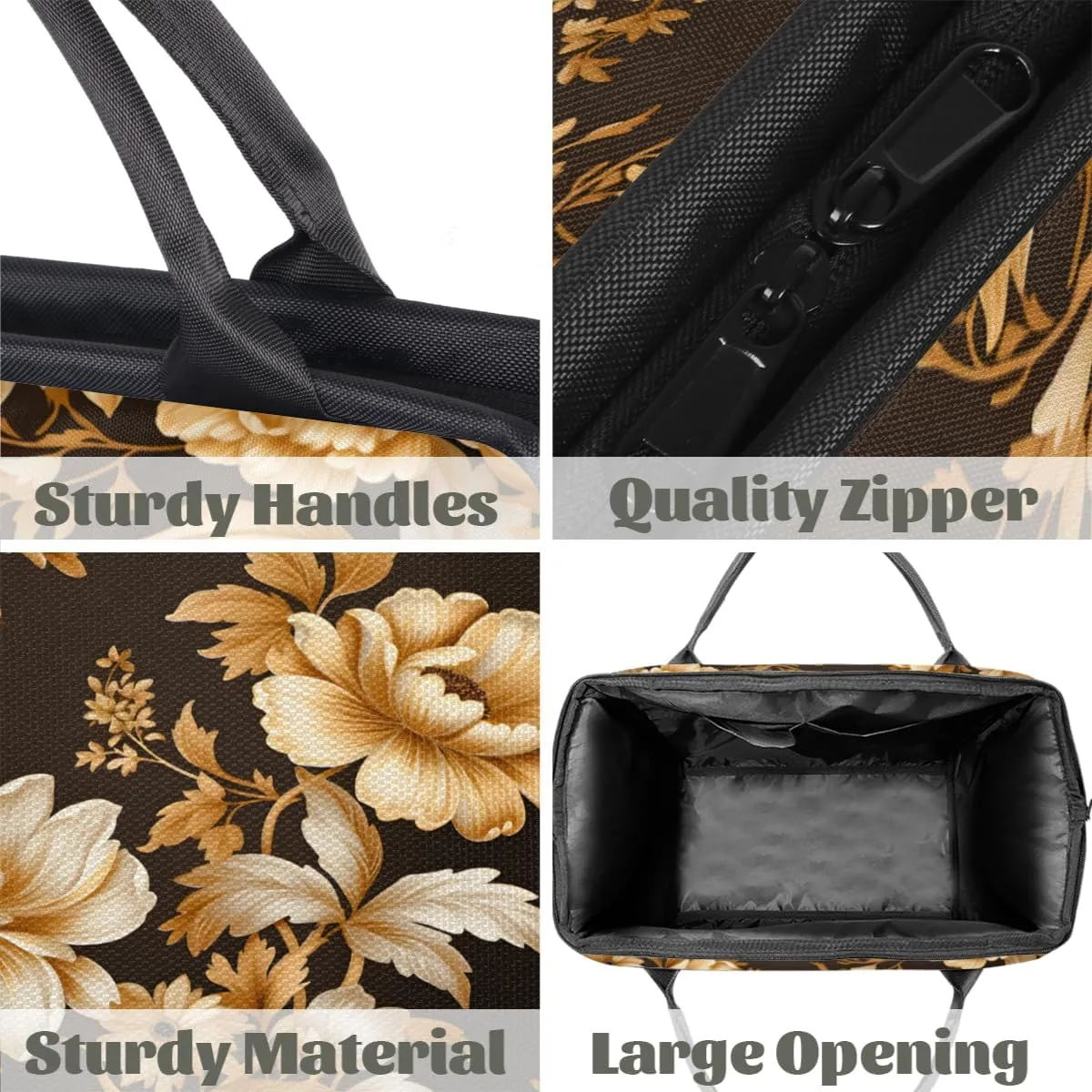 Tote Bag for Women, Lightweight Tote Bag with Zipper, Large Shoulder Bag Handbag for Travel, Work