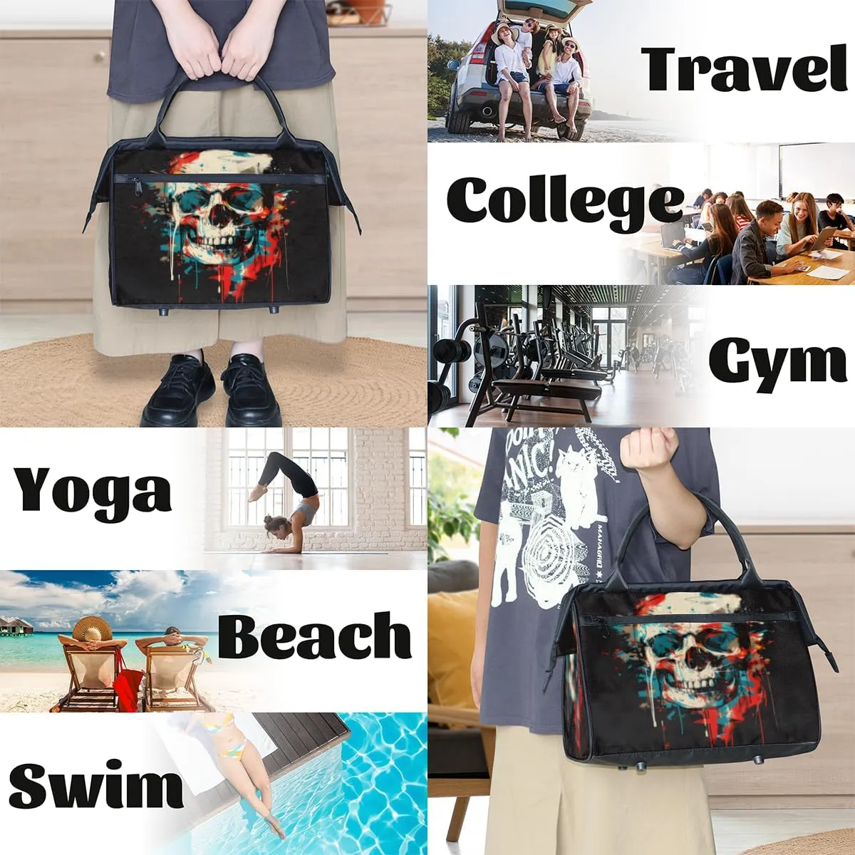 Tote Bag for Women, Lightweight Tote Bag with Zipper, Large Shoulder Bag Handbag for Travel, Work