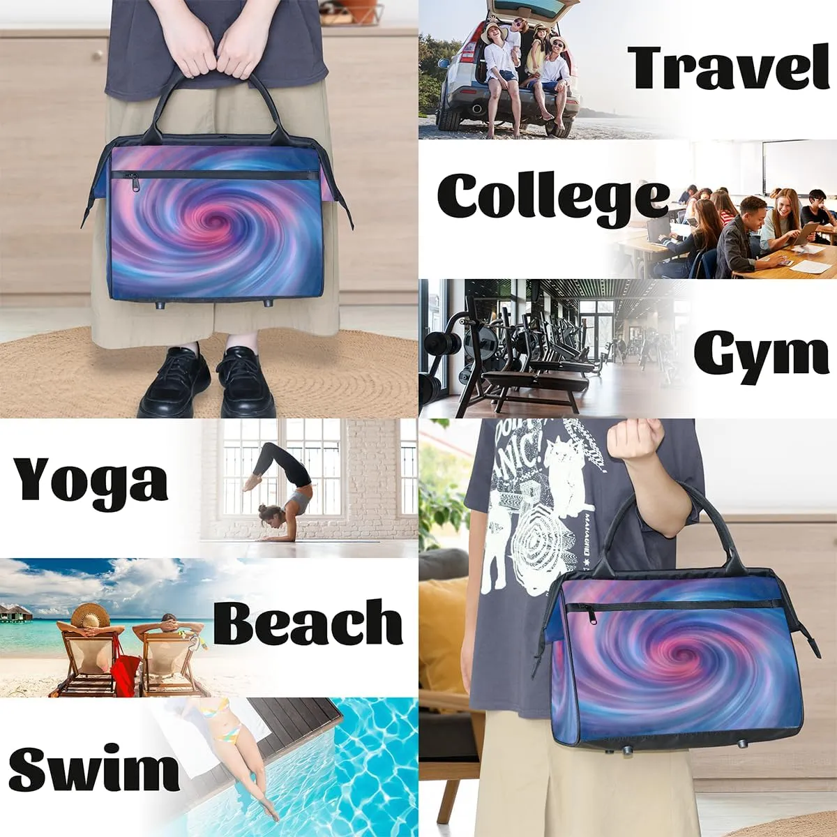 Tote Bag for Women, Lightweight Tote Bag with Zipper, Large Shoulder Bag Handbag for Travel, Work