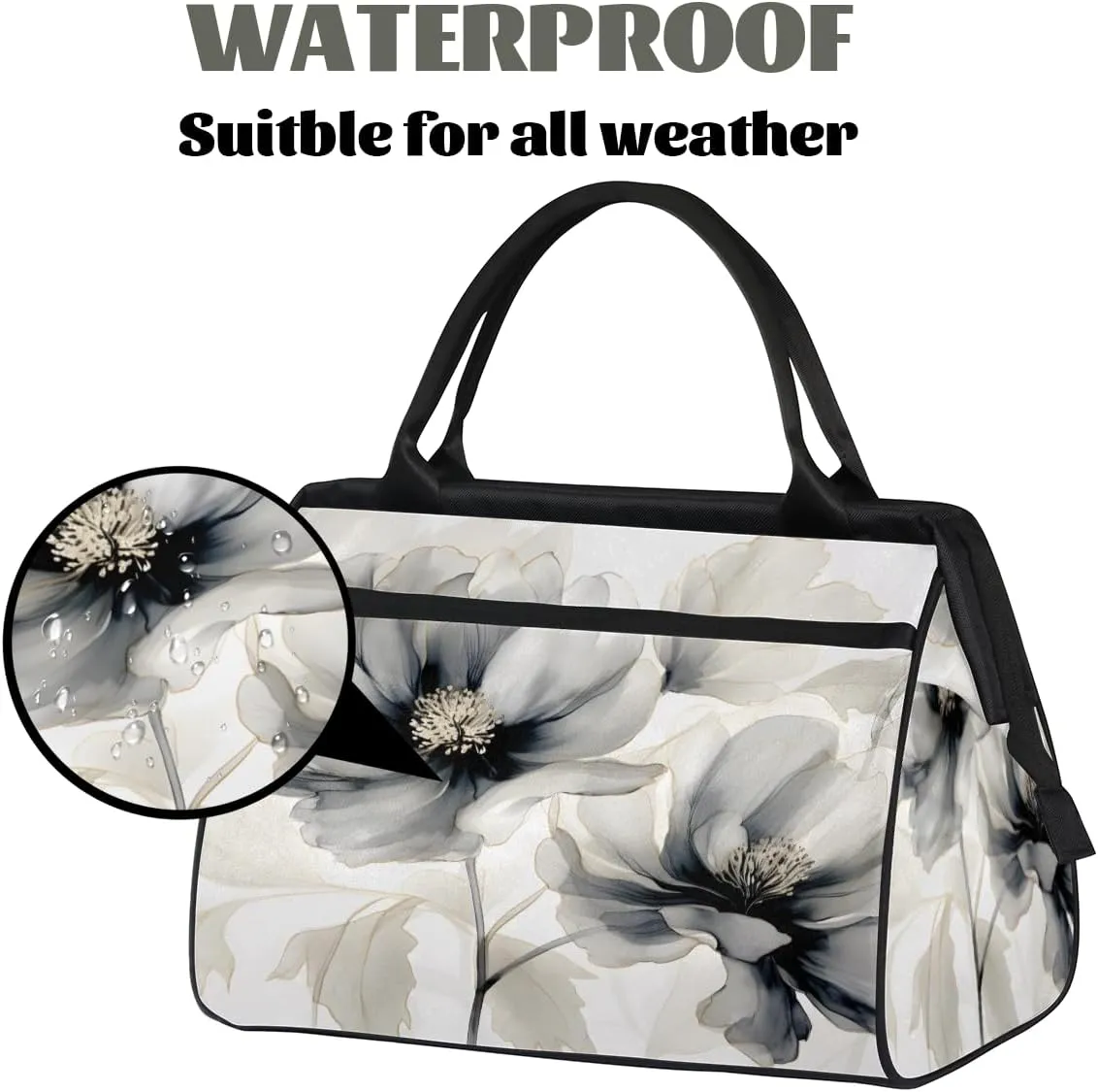 Tote Bag for Women, Lightweight Tote Bag with Zipper, Large Shoulder Bag Handbag for Travel, Work