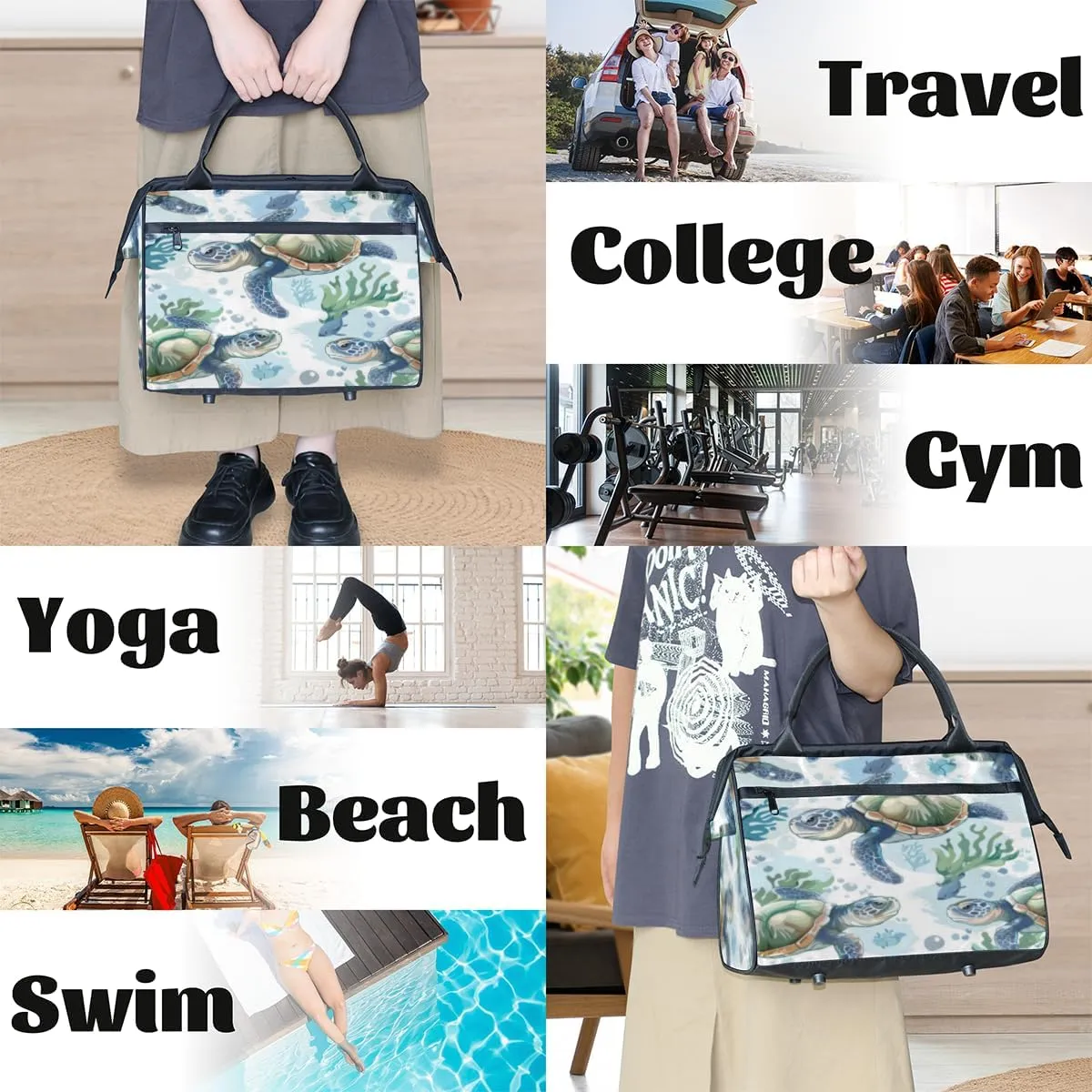 Tote Bag for Women, Lightweight Tote Bag with Zipper, Large Shoulder Bag Handbag for Travel, Work