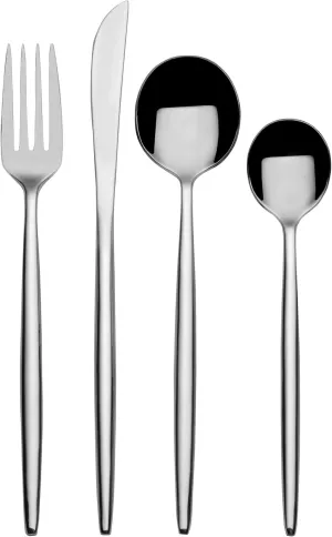 Towle Living Shea Forged Stainless Steel 16 Piece Flatware Set, Service For 4, Stainless Steel
