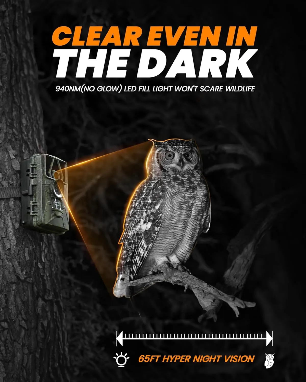 Trail Camera WiFi 60MP/8k Game Camera with No Glow Night Vision Waterproof,0.05s Trigger Motion Activated Hunting Camera,Suitable for Outdoor Wildlife Deer Scouting,Monitoring Home Security