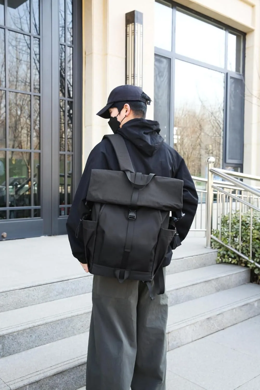 Travel Backpack, Carry On Backpack Durable Convertible Duffle Bag Fit for 14 Inch Laptop for Men and Women(Medium 35L) Wear-resistant Durable Backpack,Duffle Bag Travel Carry On Backpack（black）