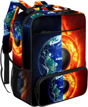 Travel Backpack,Work Backpack,Back Pack,3D Yin Yang Gossip Sun Earth,Backpack