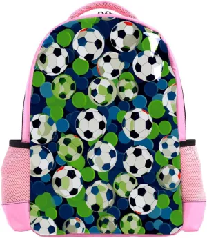 Travel Backpack,Work Backpack,Back Pack,Football Soccer Balls Floral,Backpack