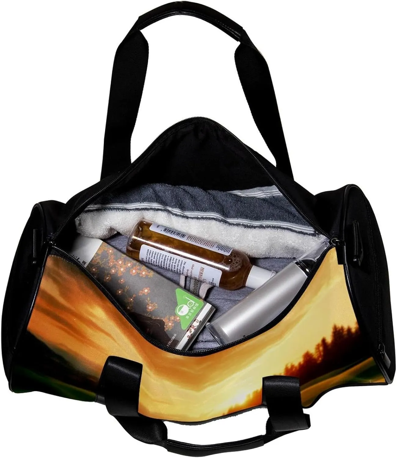 Travel Bag,Mens Gym Bag,Womens Gym Bag,Baseball Hole and Sunset,Sports Bag