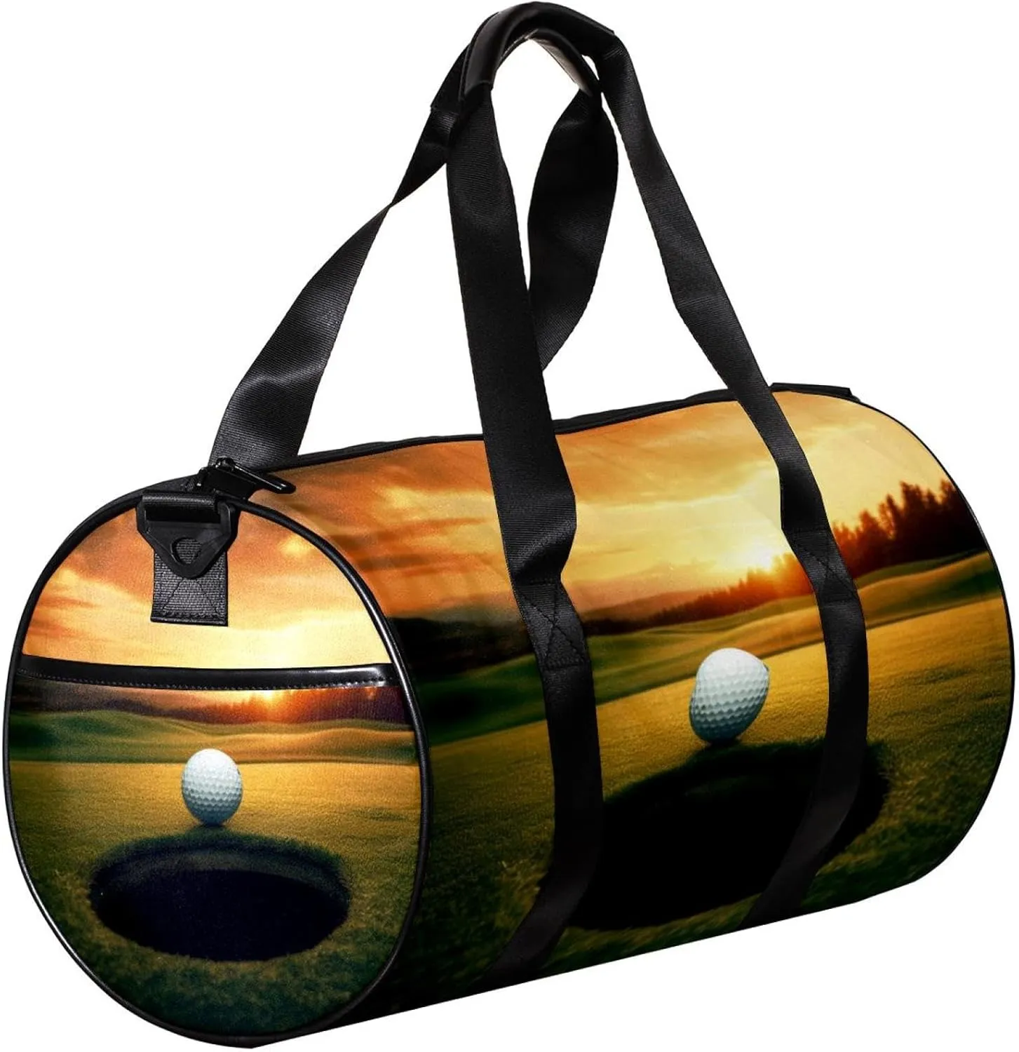 Travel Bag,Mens Gym Bag,Womens Gym Bag,Baseball Hole and Sunset,Sports Bag