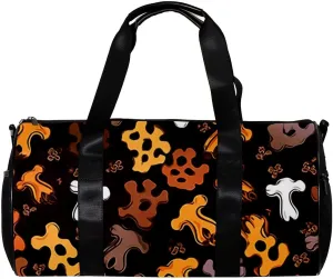 Travel Bag,Mens Gym Bag,Womens Gym Bag,Bones and Paw Print,Sports Bag