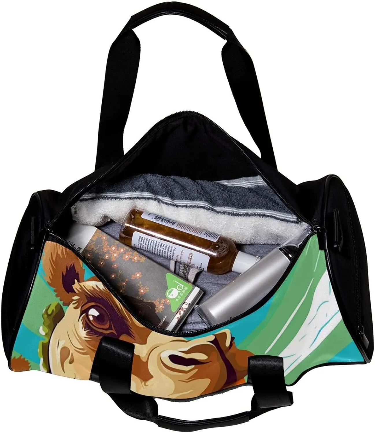 Travel Bag,Mens Gym Bag,Womens Gym Bag,Cartoon Funny Camel Desert,Sports Bag