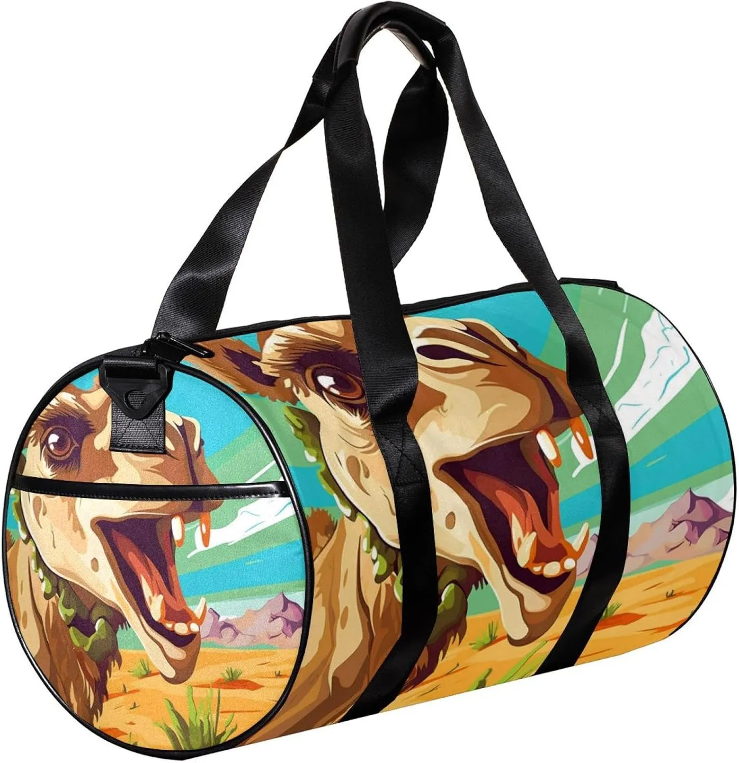 Travel Bag,Mens Gym Bag,Womens Gym Bag,Cartoon Funny Camel Desert,Sports Bag