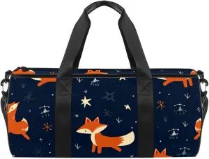 Travel Bag,Mens Gym Bag,Womens Gym Bag,Cute Abstract Fox,Sports Bag