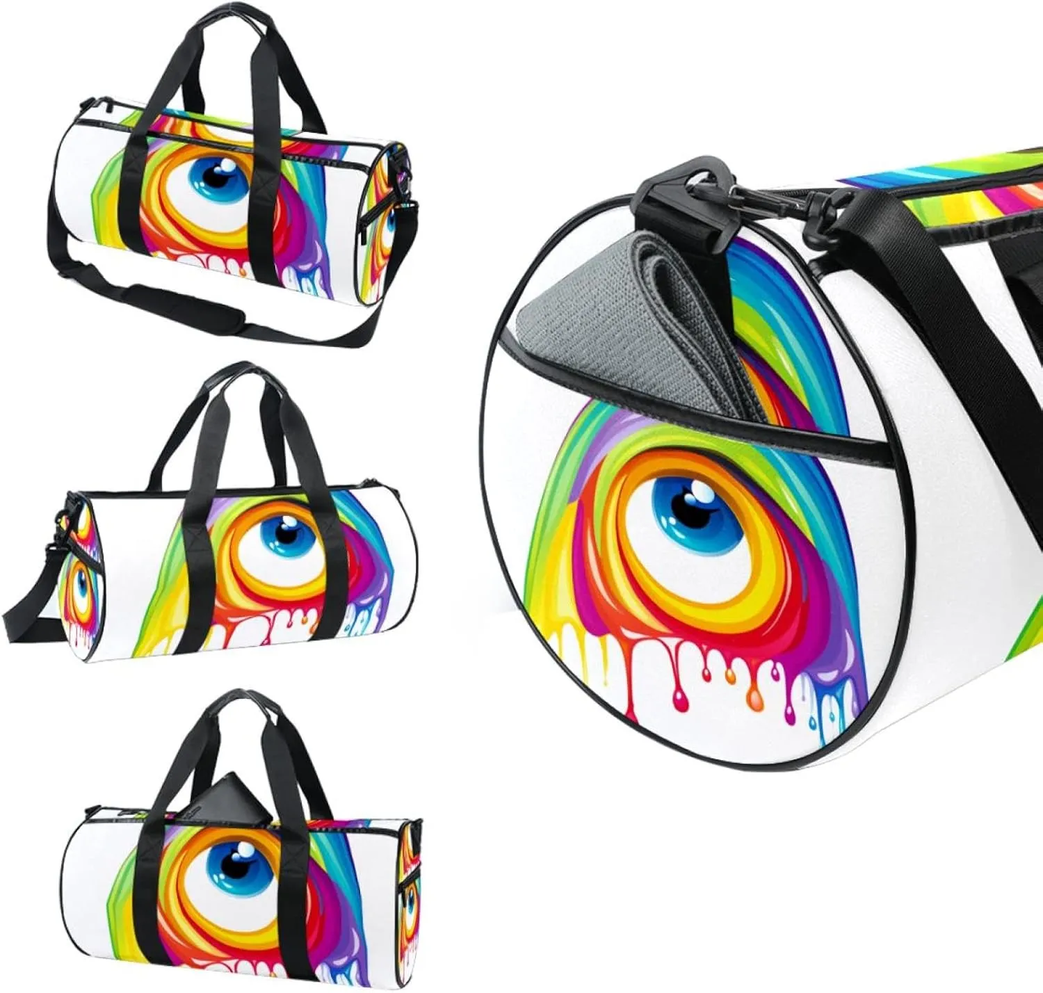 Travel Bag,Mens Gym Bag,Womens Gym Bag,Drop and Rainbow,Sports Bag