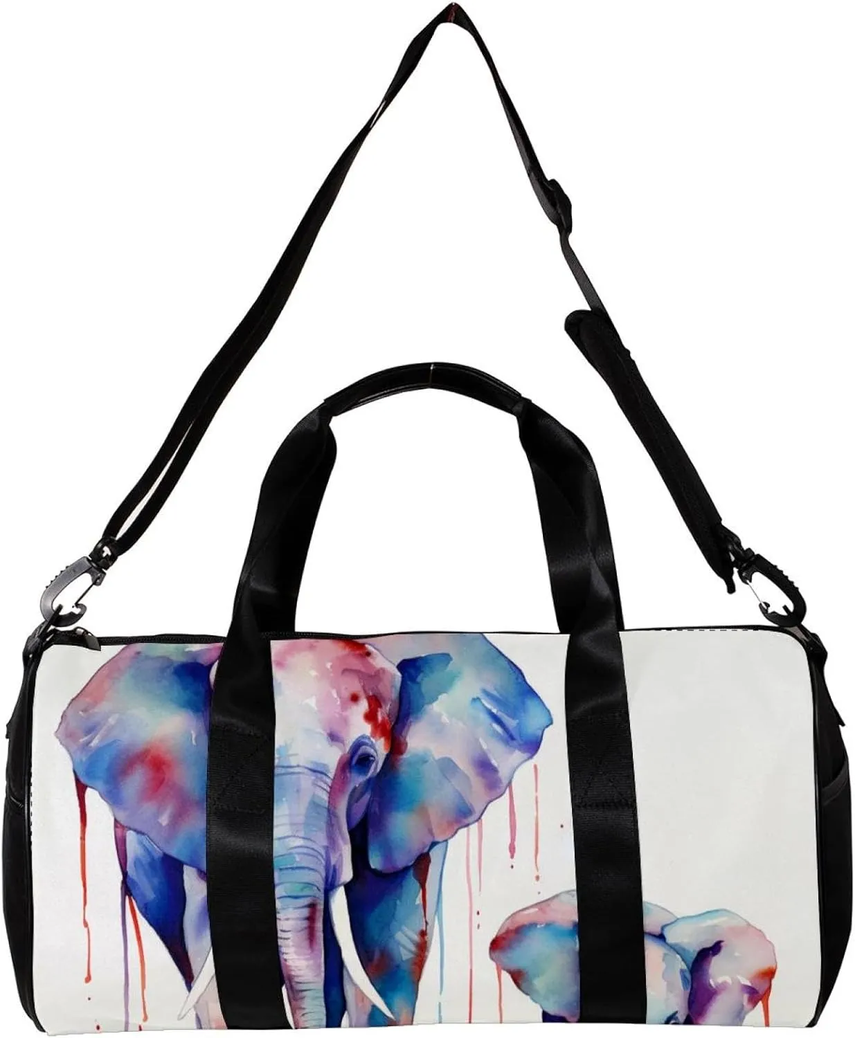 Travel Bag,Mens Gym Bag,Womens Gym Bag,Elephant Mother and Nver,Sports Bag