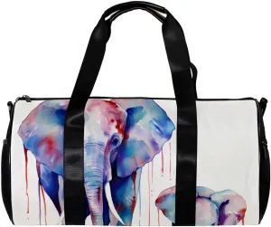 Travel Bag,Mens Gym Bag,Womens Gym Bag,Elephant Mother and Nver,Sports Bag