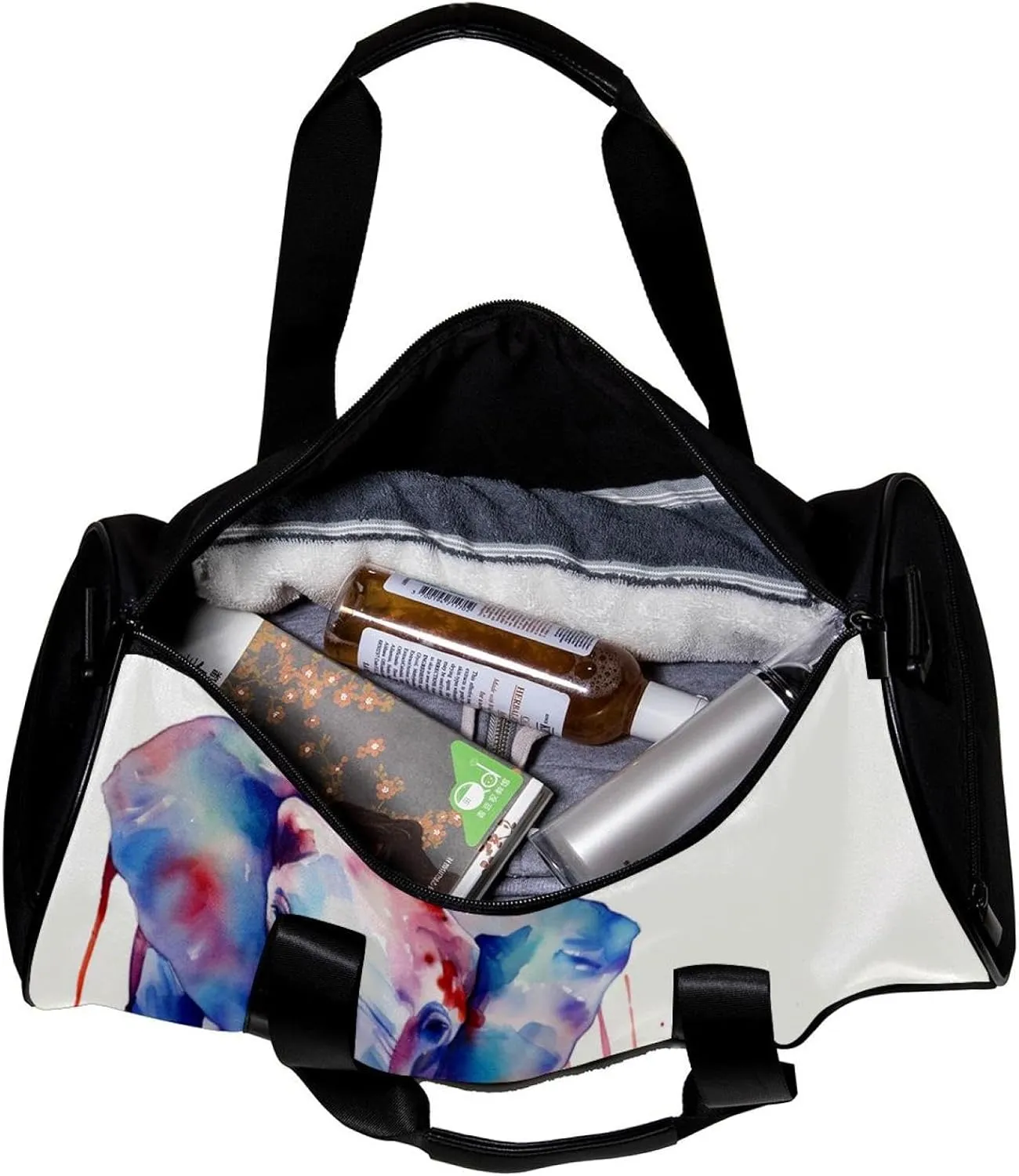 Travel Bag,Mens Gym Bag,Womens Gym Bag,Elephant Mother and Nver,Sports Bag