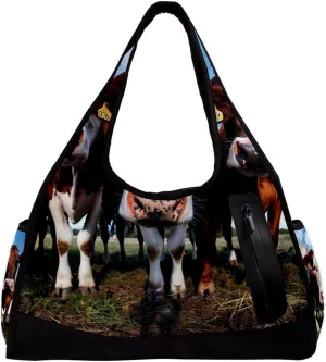 Travel Bag,Mens Gym Bag,Womens Gym Bag,Farm Prairie Cute Cow,Sports Bag