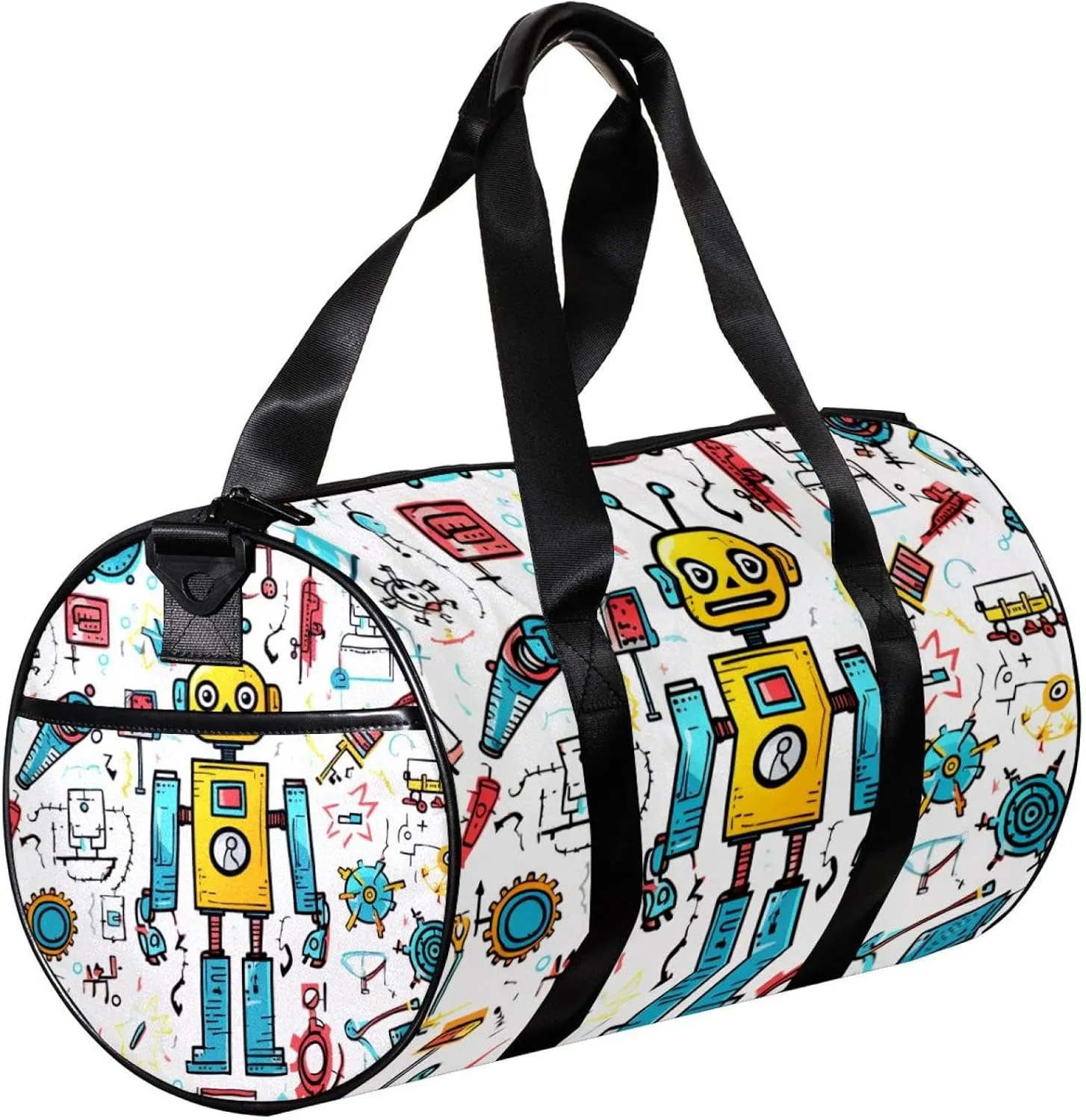 Travel Bag,Mens Gym Bag,Womens Gym Bag,Science and Funny Robots,Sports Bag