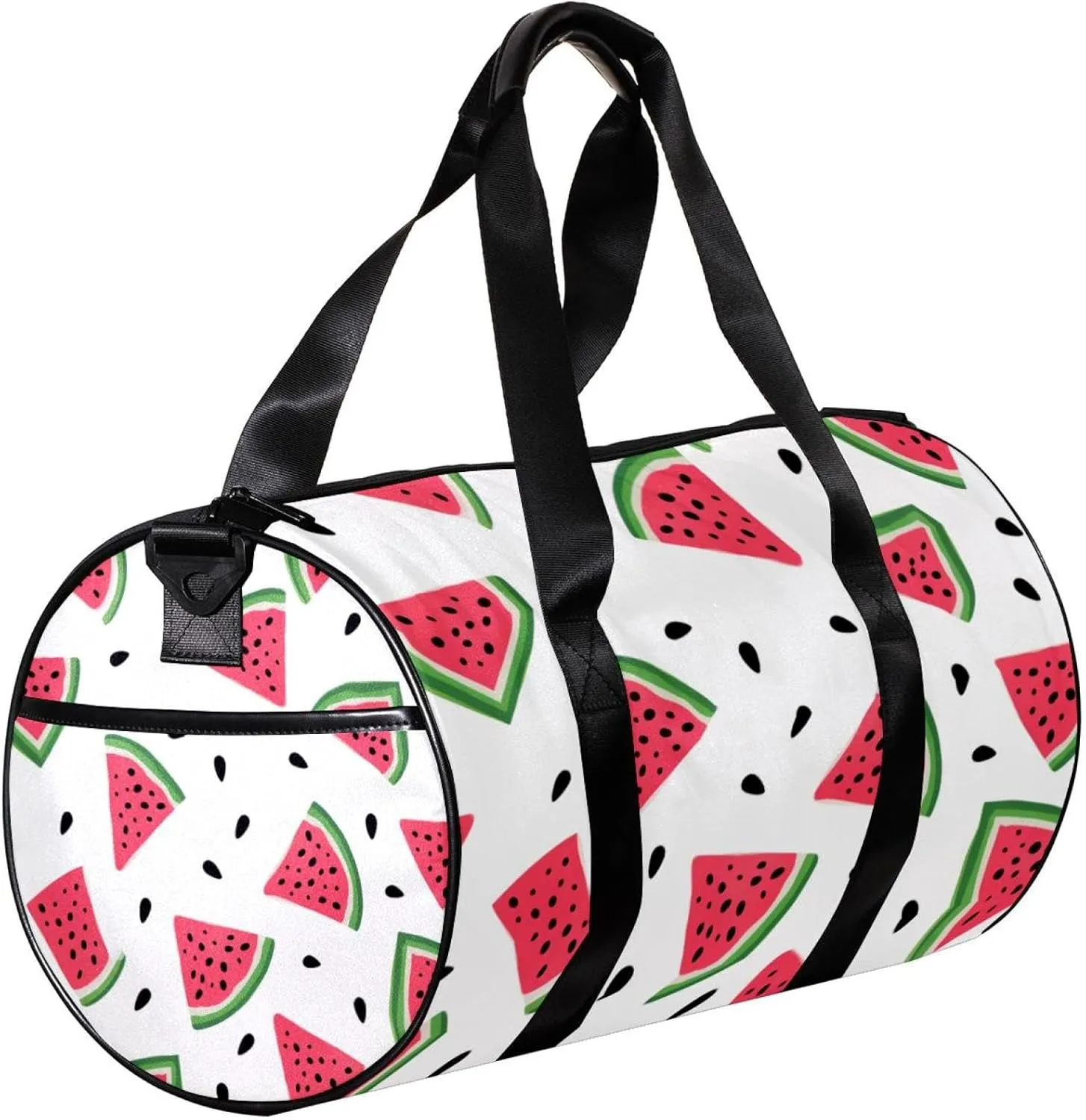 Travel Bag,Mens Gym Bag,Womens Gym Bag,White Background Pink Watermelon,Sports Bag