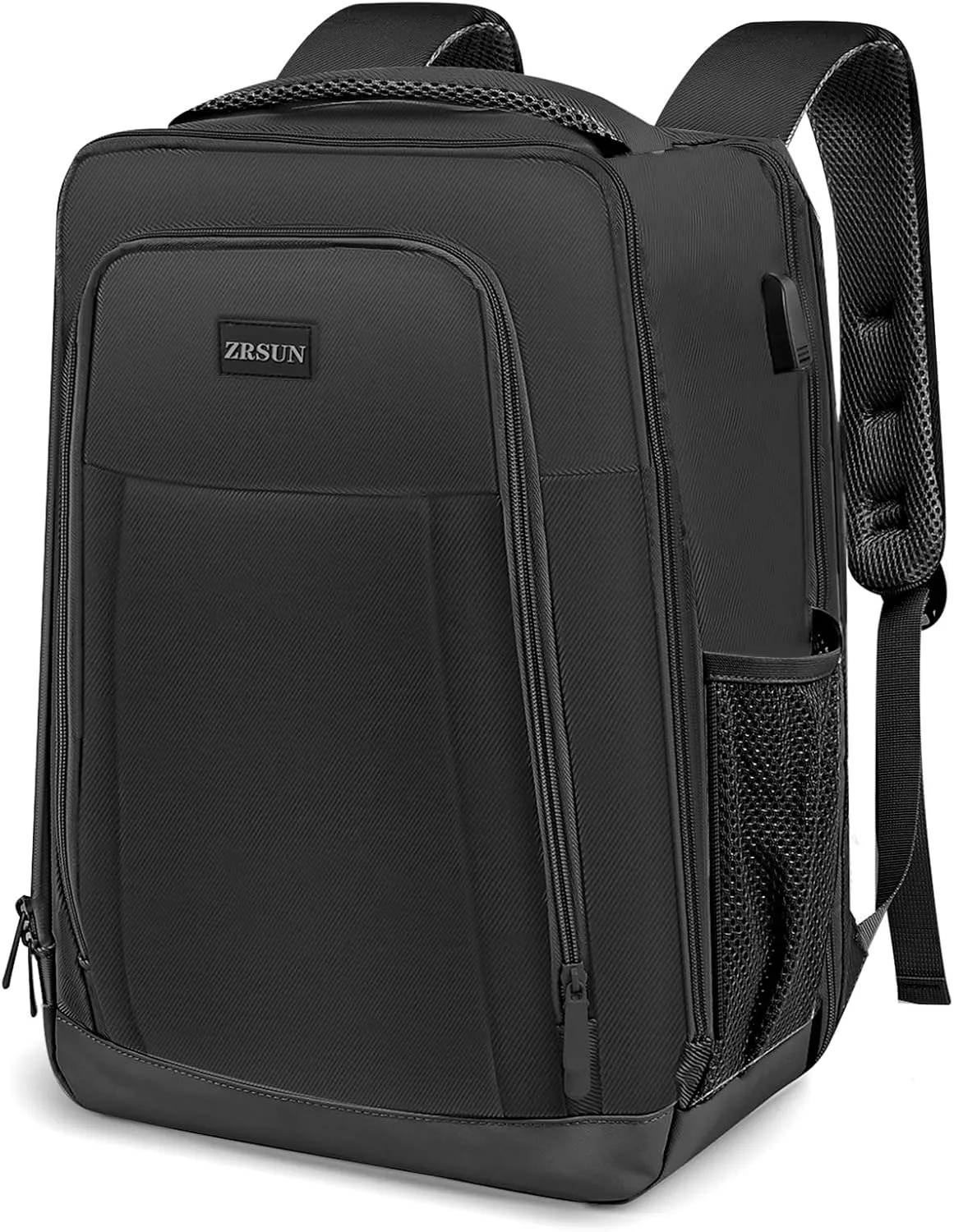 Travel Laptop Backpack for Men and Women, Business Anti Theft Slim Sturdy Laptops Backpack with USB Charging Port, Water Resistant College School Bag, Fits 15.6 Inch Notebook (Black)