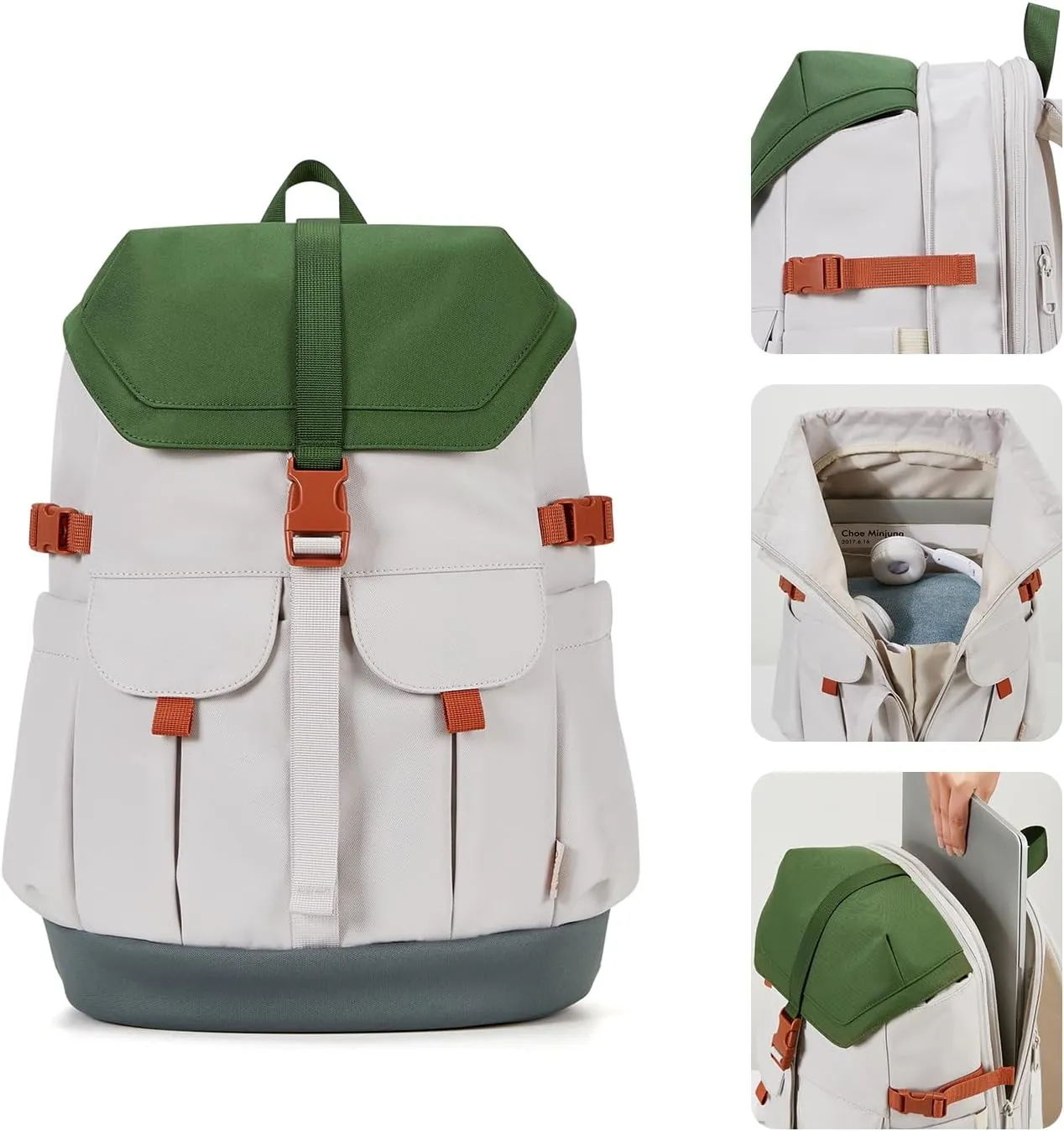 Travel Laptop Backpack for Men Women, Large School Backpack Fit 17 Inch Laptop, Carry on Backpack for Airplanes, Water Resistant & Comfortable College Computer Backpack (Forest Green)