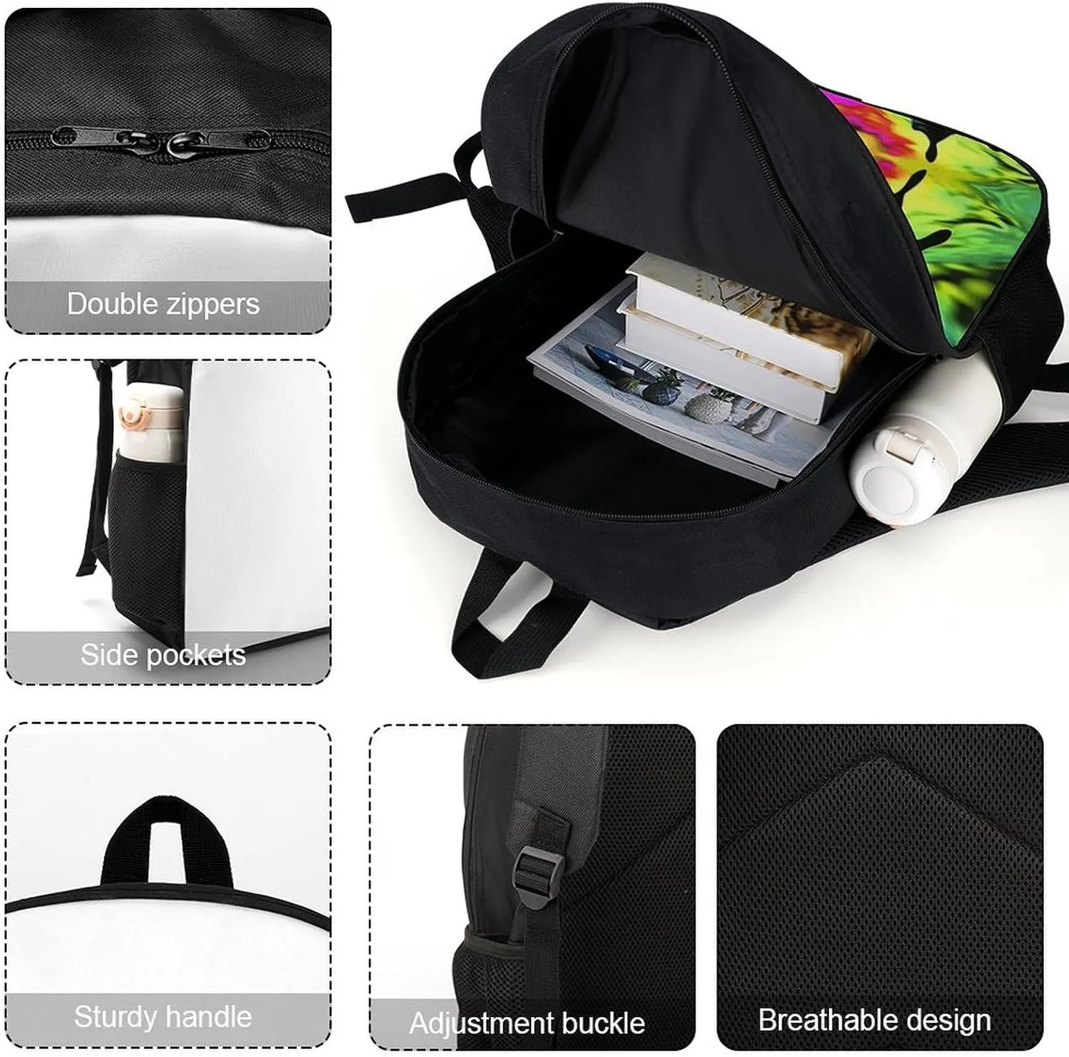 Travel Laptop Backpack Slim Durable Lightweight Back Pack Cute Colorful Butterfly Small Backpack For Women Men
