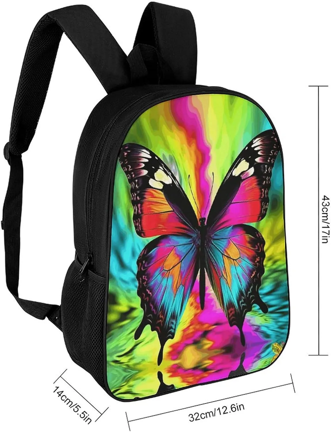 Travel Laptop Backpack Slim Durable Lightweight Back Pack Cute Colorful Butterfly Small Backpack For Women Men