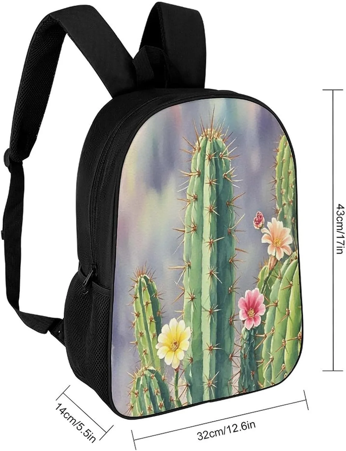 Travel Laptop Backpack Slim Durable Lightweight Back Pack Cute Long Cactus Small Backpack For Women Men