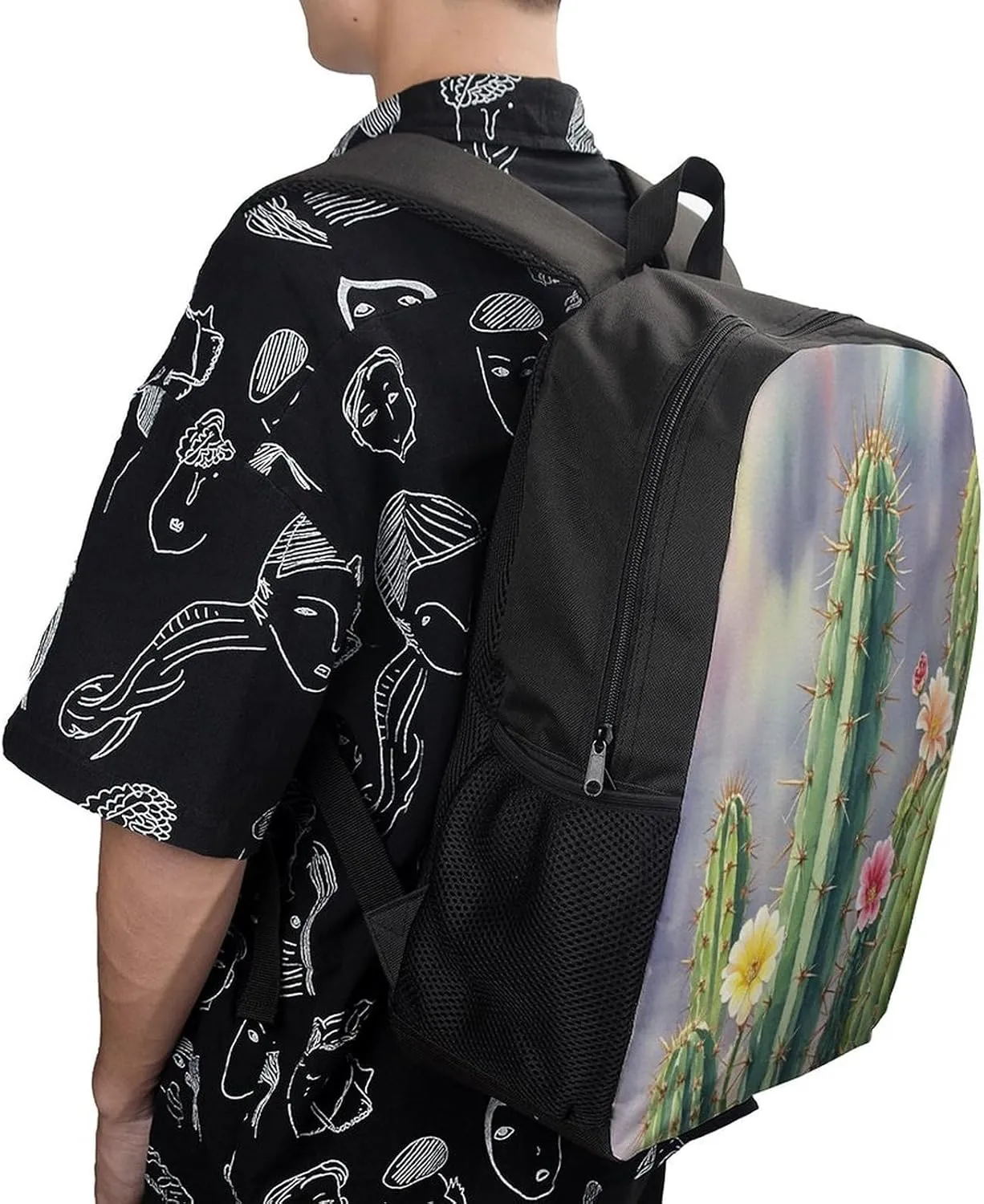 Travel Laptop Backpack Slim Durable Lightweight Back Pack Cute Long Cactus Small Backpack For Women Men