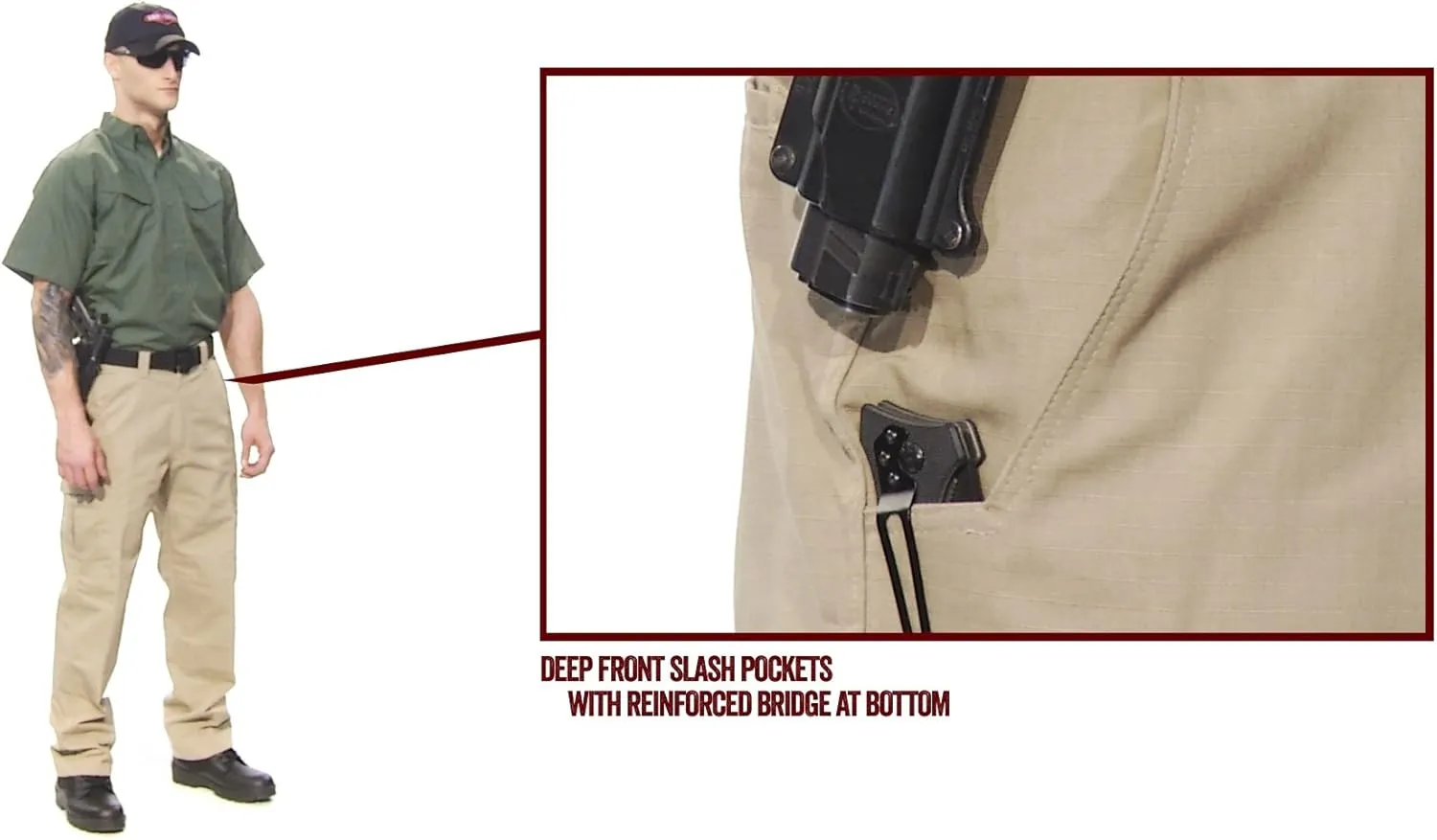 Tru-Spec Men's 24-7 Series Simply Tactical Cargo Pocket Pants Polyester Cotton Rip-Stop