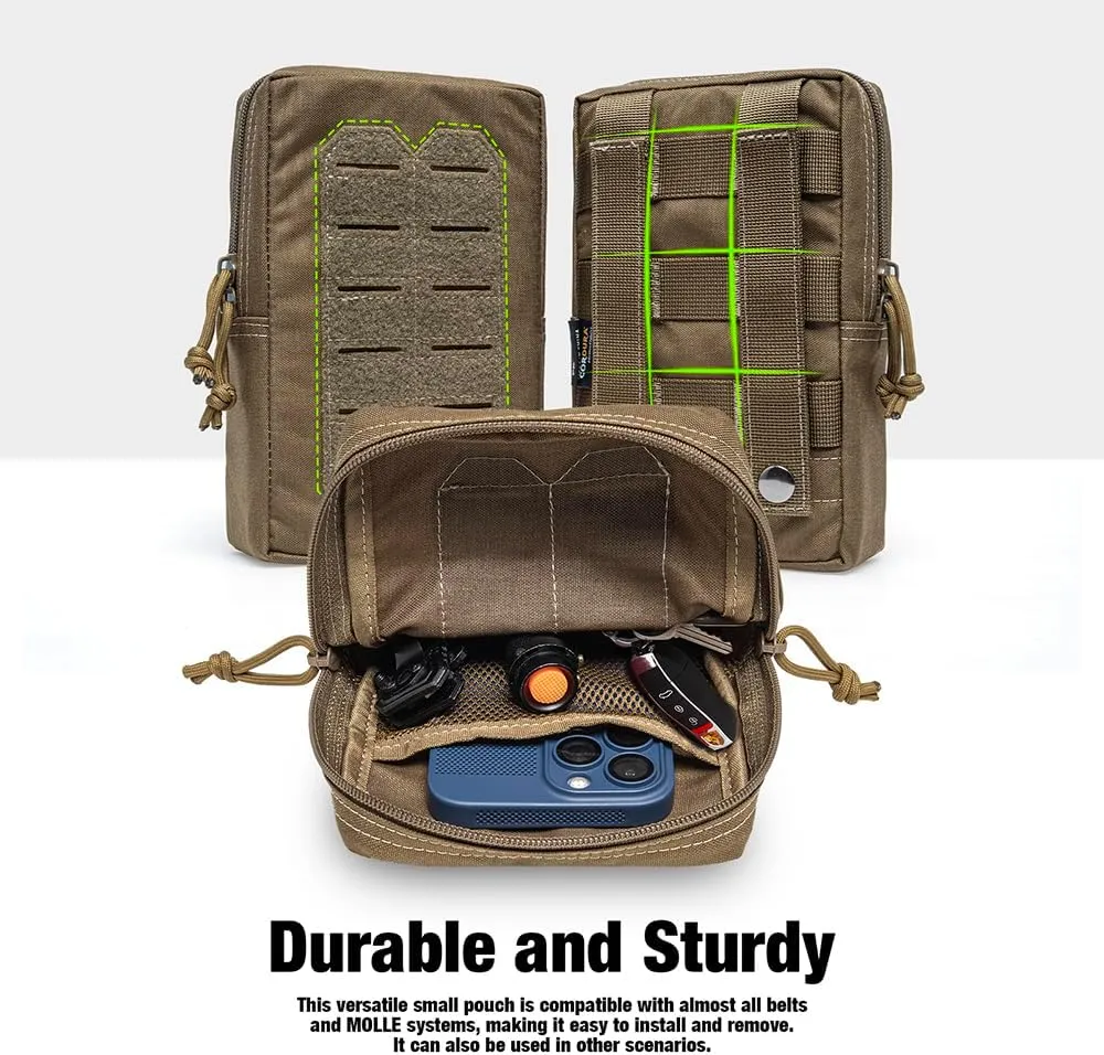 TSPRO Tactical Admin Pouch - Military EDC Utility Organizer for MOLLE Gear, Tool & Accessories