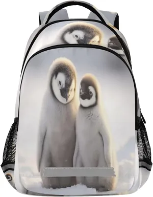 Two Penguins Design Waterproof Backpack - Casual Outdoor Sports Daypack with Ergonomic Shoulder Straps#791