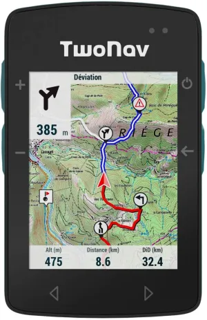 TwoNav ROC   Topo map to Choose, GPS Bike Computer with 2.7-inch Screen for MTB, Cycling, Gravel or bikepacking with maps Included. Colour Turquoise