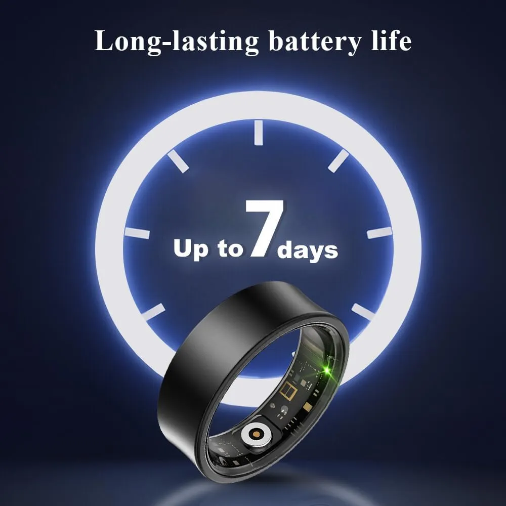 Ultra Light Smart Ring for Women Men -2.5g Fitness Tracker Ring with Heart Rate Monitor, Blood Oxygen, Sleep Tracker, 10ATM Waterproof, Step tracker, 7 Day Battery Life ，iOS/Android Compatible
