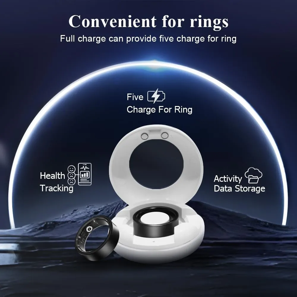 Ultra Light Smart Ring for Women Men -2.5g Fitness Tracker Ring with Heart Rate Monitor, Blood Oxygen, Sleep Tracker, 10ATM Waterproof, Step tracker, 7 Day Battery Life ，iOS/Android Compatible