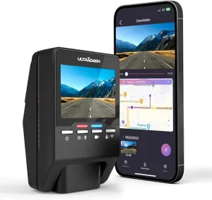 UltraDash S3 Dash Cam 3840x2160P Ultra HD 4K, Starvis HDR 8M Sensor IMX 415, F1.8 140° Wide Angle Lens, G-Sensor, 2" LCD, Super Capacitor, Rotation Lens, GPS, Wireless Connect with Phone