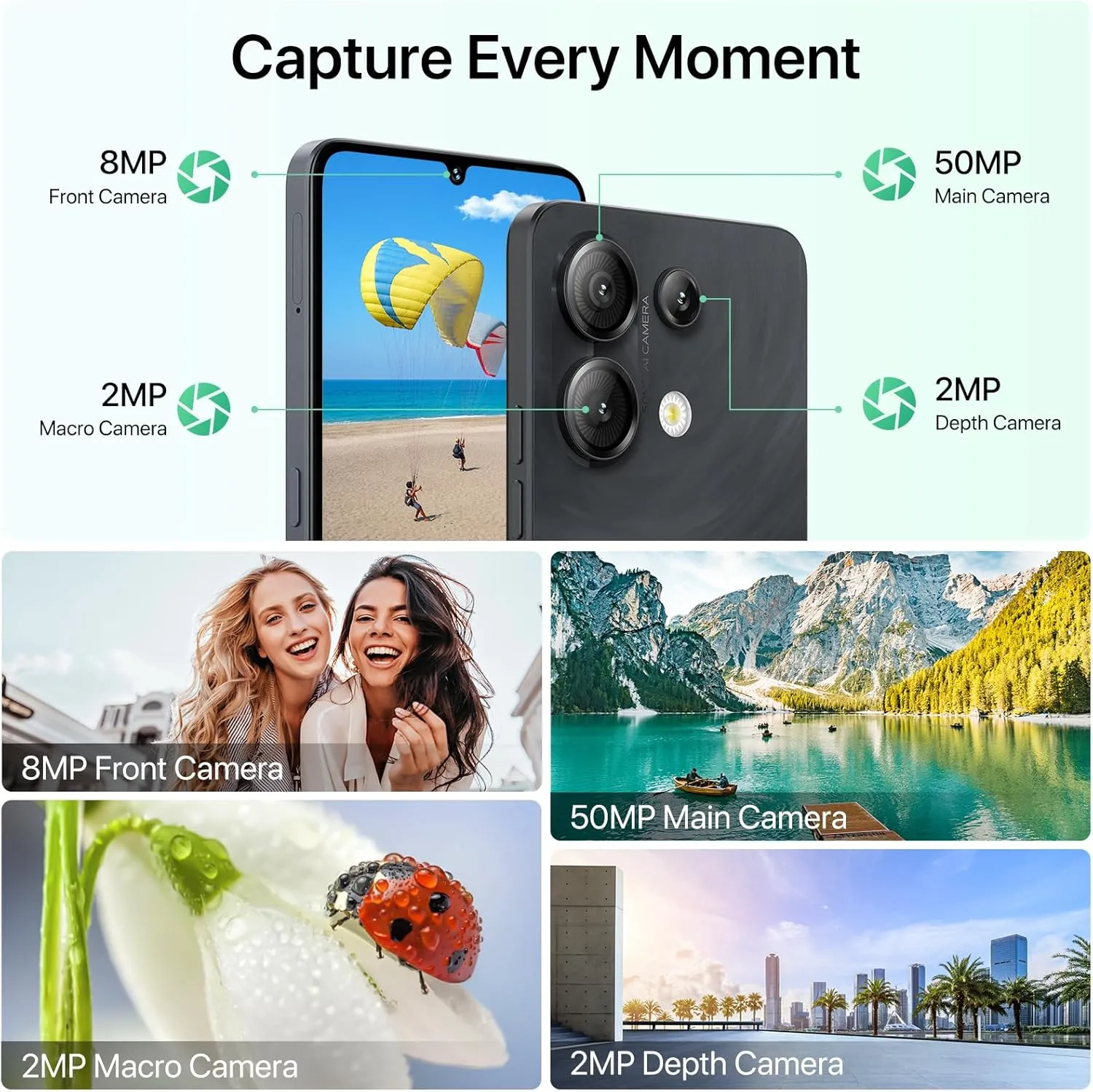 UMIDIGI G9 5G Unlocked Phone, Android 14 Cell Phone, 5G Dual SIM, 12(6 6) GB  128GB/1TB TF Expand, 6.75" HD  90Hz Display, 50MP Camera, AI Face & Fingerprint Unlock, 5000mAh Android Phone Black