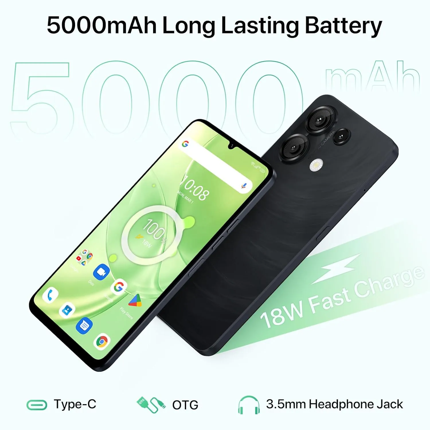 UMIDIGI G9 5G Unlocked Phone, Android 14 Cell Phone, 5G Dual SIM, 12(6 6) GB  128GB/1TB TF Expand, 6.75" HD  90Hz Display, 50MP Camera, AI Face & Fingerprint Unlock, 5000mAh Android Phone Black