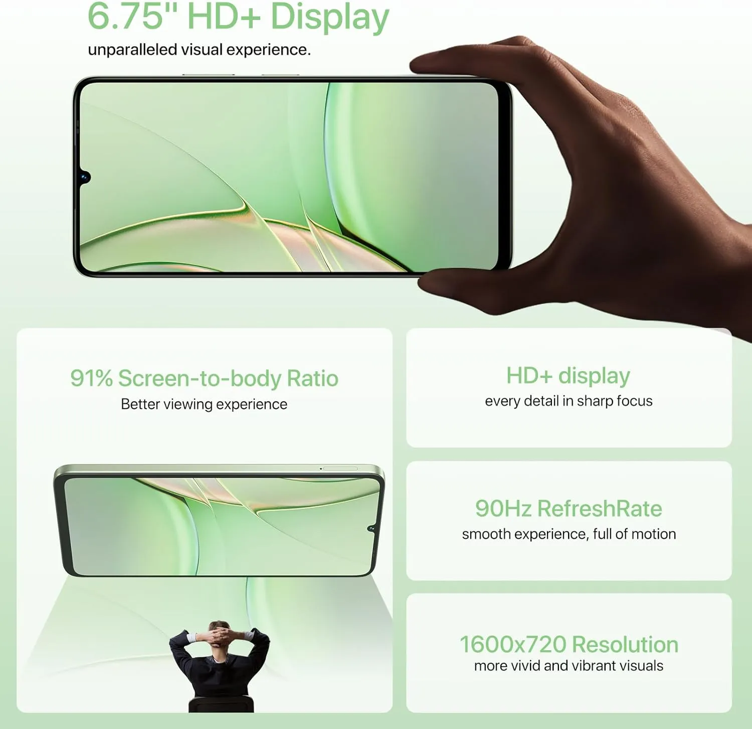 UMIDIGI G9T Cell Phone, Android 14 Smartphone Unlocked, 6.75" HD  90Hz Display, 5000mAh Battery, 18W Fast Charging, 8(4 4) 128GB/1TB TF, 13MP Camera, AI Face & Fingerprint Unlock, 4G Dual SIM, GPS