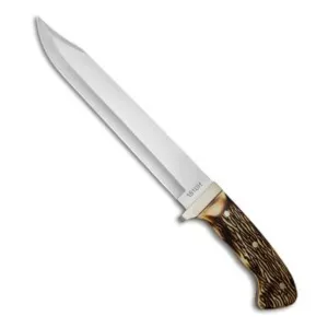 Uncle Henry Large Bowie Fixed Blade Knife Delrin Stag 181UH