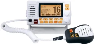 Uniden UM725G Marine VHF Radio, All USA, Canada, and Intl. Marine Channels, 1Watt/25Watt Transmit Power, Largest LCD Screen in Class, NOAA Weather Channels w/Alerts, Speaker Mic, GPS Built-in.