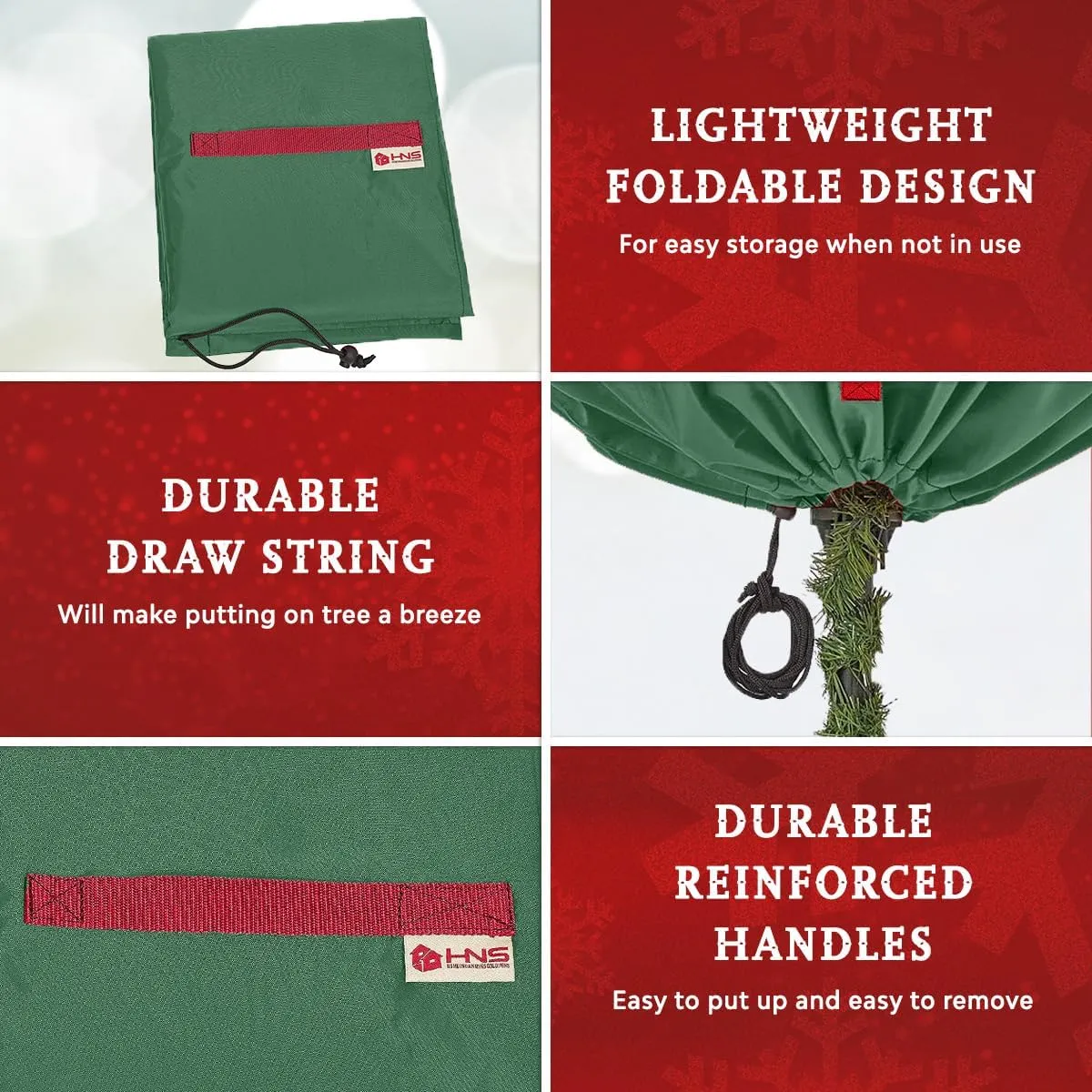 Upright Christmas Tree Storage Bag - Holiday Cover for 3 ft Trees or Topiary - Durable, Lightweight, Convenient, Vertical Xmas Storage (Green)